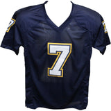 Doug Flutie Autographed/Signed Pro Style Jersey Blue Beckett 42555