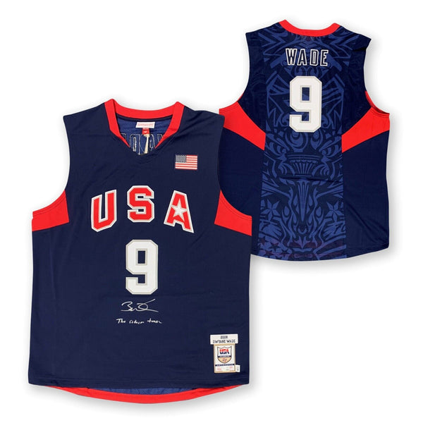 Dwyane Wade Signed 2008 Team USA Mitchell & Ness Olympics Redeem Jersey Fanatics