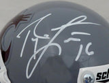 RYAN LEAF AUTOGRAPHED WASHINGTON STATE GRAY SCHUTT MINI HELMET BECKETT QR 193978