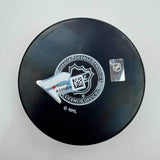 Autographed/Signed Alexander Alex Ovechkin Logo Hockey Puck Fanatics COA