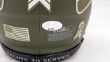 Steve Largent Jim Zorn Auto Seahawks Camo Speed Mini Helmet Salute To Service