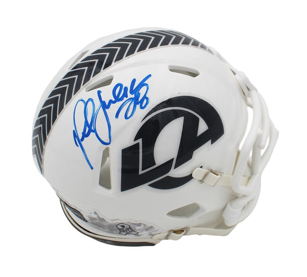 Marshall Faulk Signed Los Angeles Rams Speed Salute To Service 3 NFL Mini Helmet