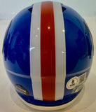 Karl Mecklenburg Autographed Denver Broncos "D" Logo Mini Helmet -- BAS COA