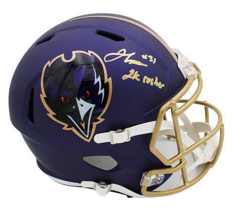 Jamal Lewis Signed Baltimore Ravens Speed Full Size Alternate Purple NFL Helmet