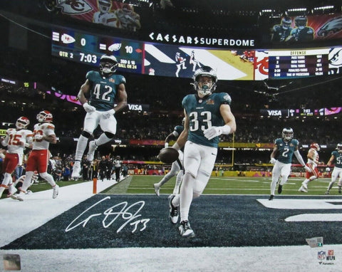 Cooper DeJean Autographed 16x20 Pick 6 Photo Philadelphia Eagles Fanatics 192774