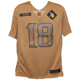 Justin Jefferson Autographed Minnesota Vikings Nike MED STS Jersey Beckett 52902