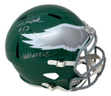 Vince Papale Signed Eagles FS Throwback Replica Speed Helmet Invincible BAS