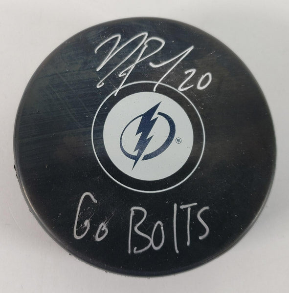 Nick Paul Signed Tampa Bay Lightning Hockey Puck (JSA COA) Veteran Left Wing