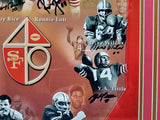 49ERS HOFERS AUTOGRAPHED FRAMED 16X20 PHOTO 9 MONTANA RICE PSA/DNA 200342