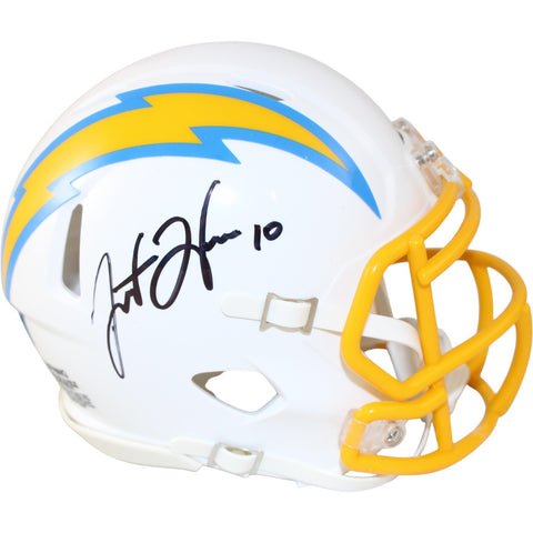 Justin Herbert Autographed/Signed Los Angeles Chargers Mini Helmet Beckett 59173