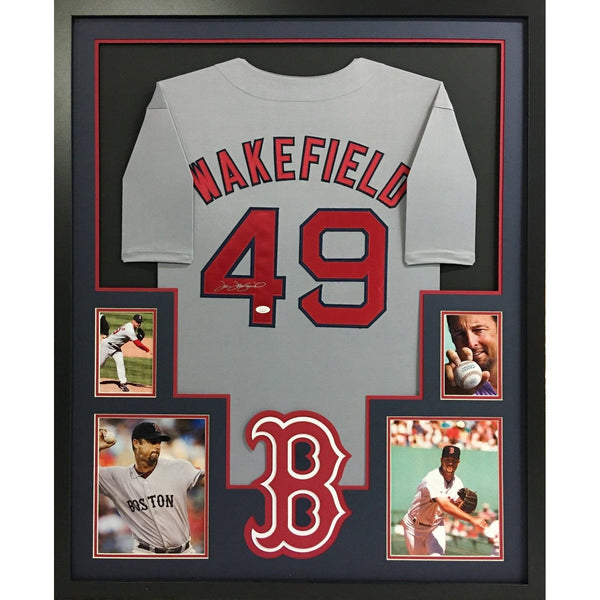 Tim Wakefield Autographed Signed Framed Boston Red Sox Jersey JSA