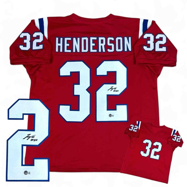 Treveyon Henderson Autographed Jersey - Red - Beckett Authenticated