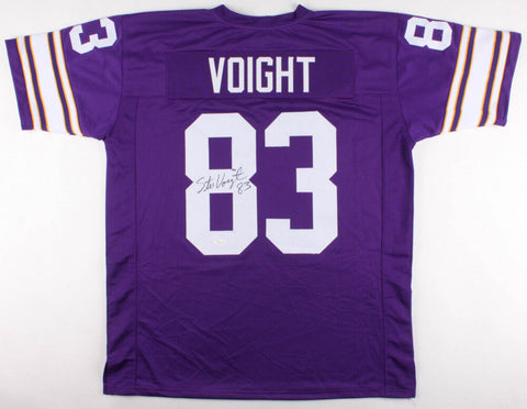 Stu Voigt Signed Vikings Jersey (JSA COA) 3x NFC champions (1973,1974,1976) T.E.