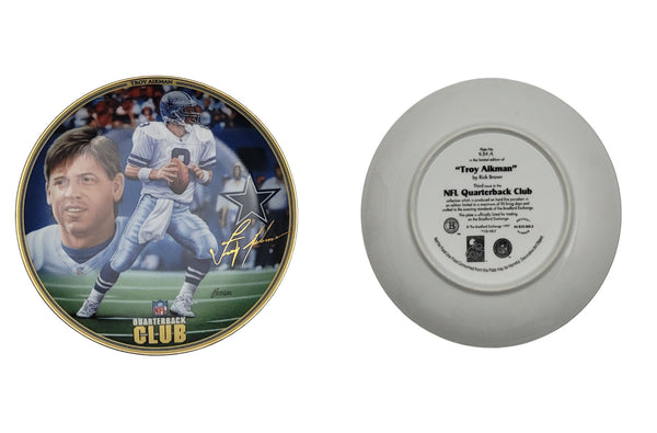 Troy Aikman Dallas Cowboys NFL Quarterback Club Bradford Exchange Plate