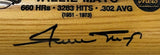 Willie Mays San Francisco Giants Signed Tan Louisville Slugger Bat JSA LOA