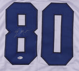 Eric Moulds Signed Bills Jersey (Beckett) Buffalo's All Pro W.R. (1996-2005)