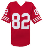 John Taylor Signed Red Custom Football Jersey w/3x SB Champs - (SCHWARTZ COA)