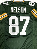 JORDY NELSON - Packers Signed Custom Replica Green Jersey AUTO w/ XLV Champs BAS