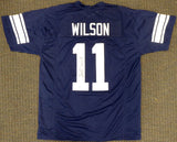 BYU COUGARS ZACH WILSON AUTOGRAPHED SIGNED BLUE JERSEY BECKETT BAS STOCK #195159