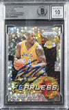 Lakers Shaquille O'Neal Signed 2019 Panini Prizm FB #19 Card Auto 10! BAS Slab