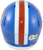 Troy Franklin Autographed/Signed Denver Broncos TB Mini Helmet Beckett W 59397