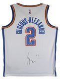 Thunder Shai Gilgeous-Alexander Signed White Nike Swingman Jersey PSA #AP22766
