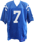 Jacoby Brissett Autographed/Signed Pro Style Size XL Blue Jersey JSA 59363