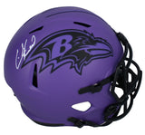 Ed Reed Autographed Ravens Full Size 'RAVE' Replica Speed Helmet Beckett