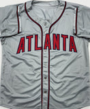 JOHN SMOLTZ - Atlanta Braves - Signed Custom Replica Grey Jersey AUTO - BAS