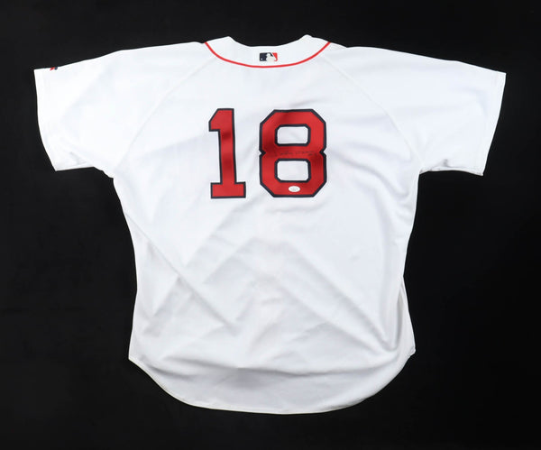 Johnny Damon Signed Boston Red Sox Russell Athletic MLB Style Jersey (JSA COA)