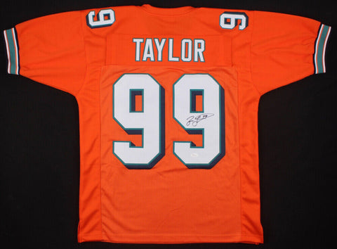 Jason Taylor Signed Miami Dolphins Jersey (JSA) 6xPro Bowl 2000,2002,2004-2007