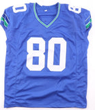 Steve Largent Signed Seattle Seahawks Pro Cut Jersey Inscribed HOF '95 (Beckett)