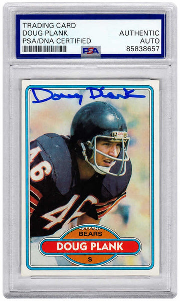Doug Plank Signed Chicago Bears 1980 Topps Football Card #101 - (PSA/DNA)