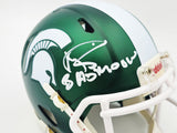 ANDRE RISON AUTOGRAPHED MICHIGAN STATE GREEN MINI HELMET BAD MOON JSA 232856