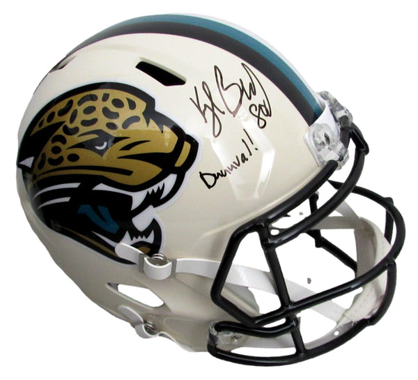 Kyle Brady Signed/Ins Full-Size Retro Replica Football Helmet Jaguars JSA 208101