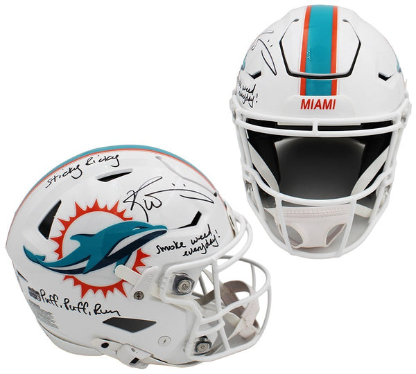 Ricky Williams Signed Miami Dolphins SpeedFlex NFL Helmet with 3 Inscriptions
