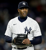 Aroldis Chapman Signed New York Yankees Hat Inscribed"105.1 MPH"(JSA COA) Closer