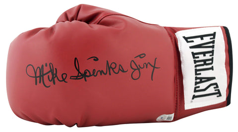 Michael Spinks Authentic Signed Left Hand Red Everlast Boxing Glove BAS Witness