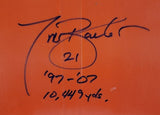 Tiki Barber "97-07, 10,449 Yds" Signed Authentic Meadowlands Seatback (Steiner)
