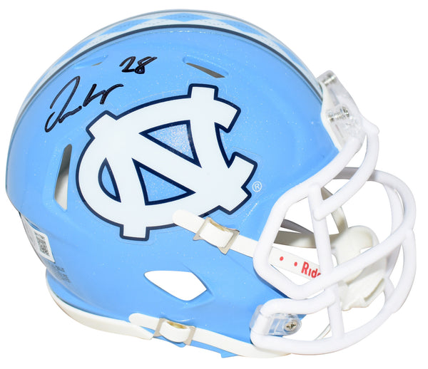 OMARION HAMPTON SIGNED NORTH CAROLINA TAR HEELS SPEED MINI HELMET BECKETT