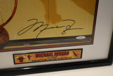 Magic Johnson & Michael Jordan Autographed 16 x 20 Above Action Shot -Upper Deck