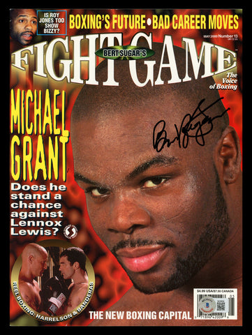Bert Sugar Autographed Signed Fight Game Magazine Beckett BAS QR #BK08839