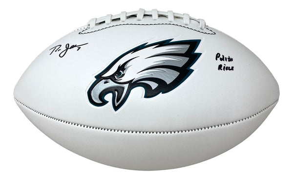 Ron Jaworski Signed Philadelphia Eagles Logo Football Polish Rifle BAS