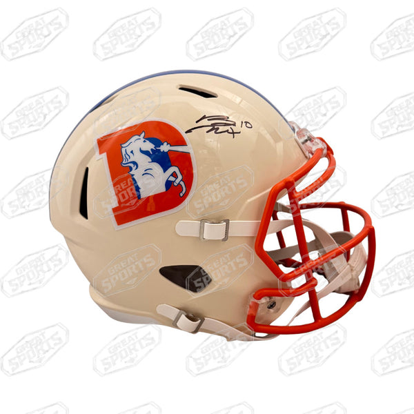 BO NIX SIGNED DENVER BRONCOS F/S RETRO SPEED REPLICA HELMET BECKETT QR