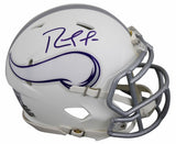 Vikings Randy Moss Signed 2024 On-Field Alt Speed Mini Helmet W/ Case BAS Wit