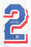 Marcus Semien Texas Signed White Baseball Jersey BAS