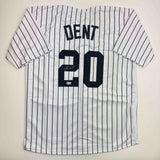 Autographed/Signed Bucky Dent New York Pinstripe Jersey Beckett BAS COA