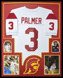 FRAMED USC TROJANS CARSON PALMER AUTOGRAPHED SIGNED JERSEY BECKETT COA