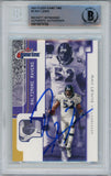Ray Lewis Autographed 2001 Fleer Game Time #5 Trading Card Beckett Slab 43377