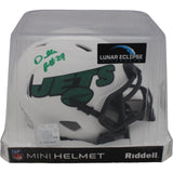 Darrelle Revis Autographed New York Jets Lunar Mini Helmet Beckett 48136